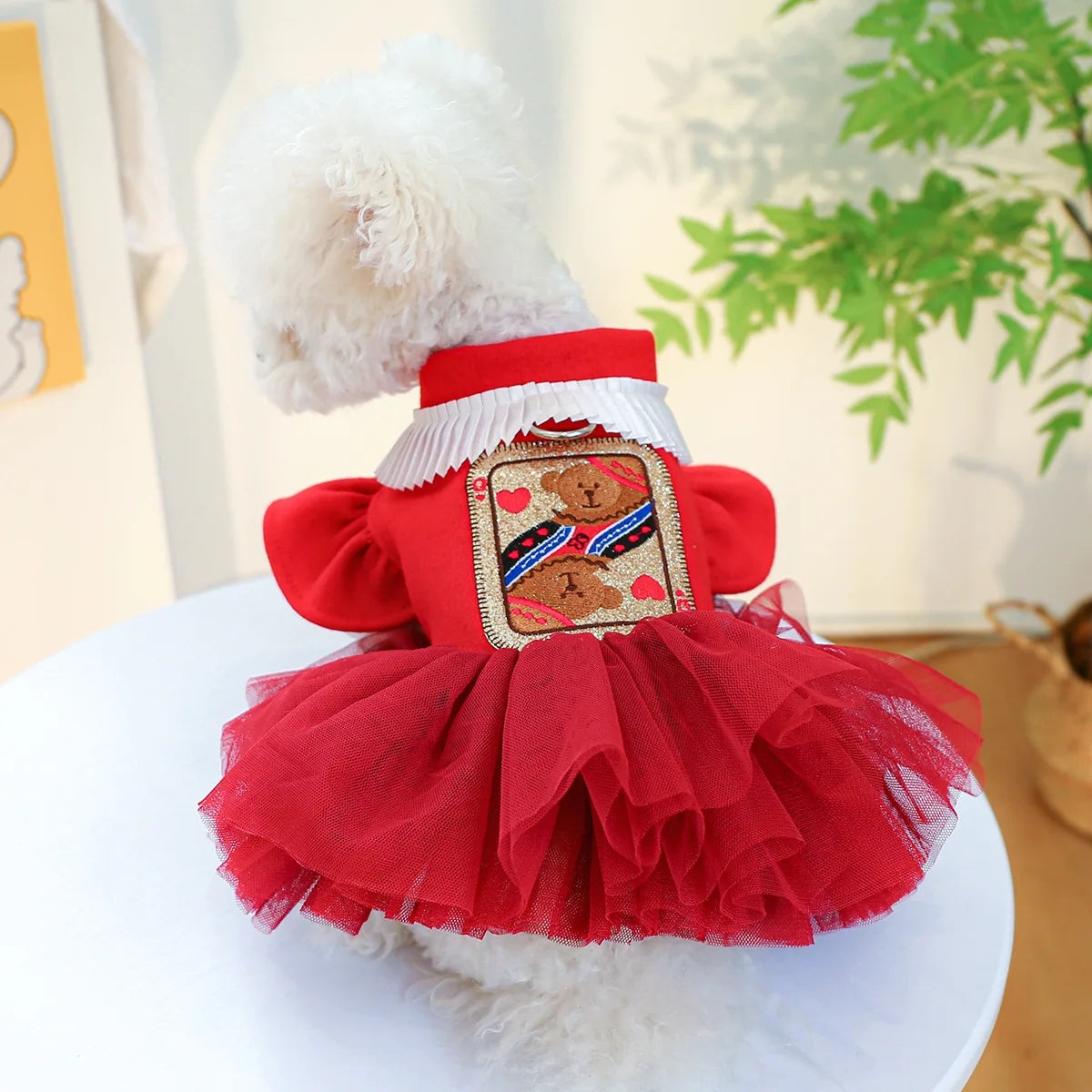 Breathable White Dog Wedding Dress for Spring Summer - Smarsty