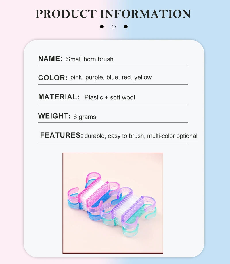 Plastic Nail Brushes Set for Effective Nail Cleaning - Smarsty