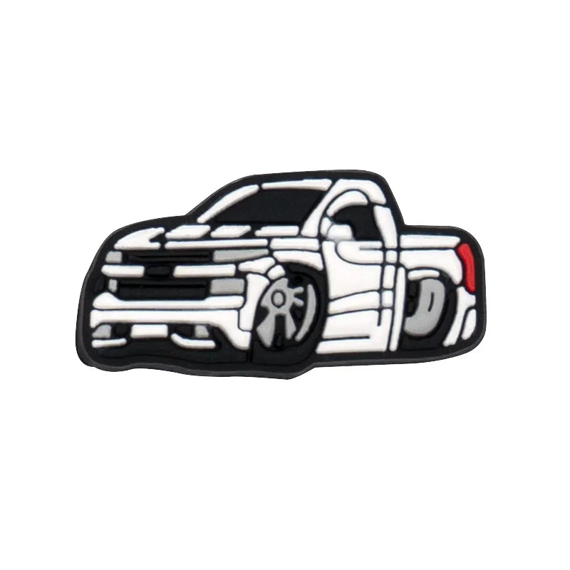 1-20pcs Car Shoe Charms Cool Vehicle Shoe Accessories Cartoon Decorations Pins for Men Boys Kids DIY Clog Buckle Garden Sandal