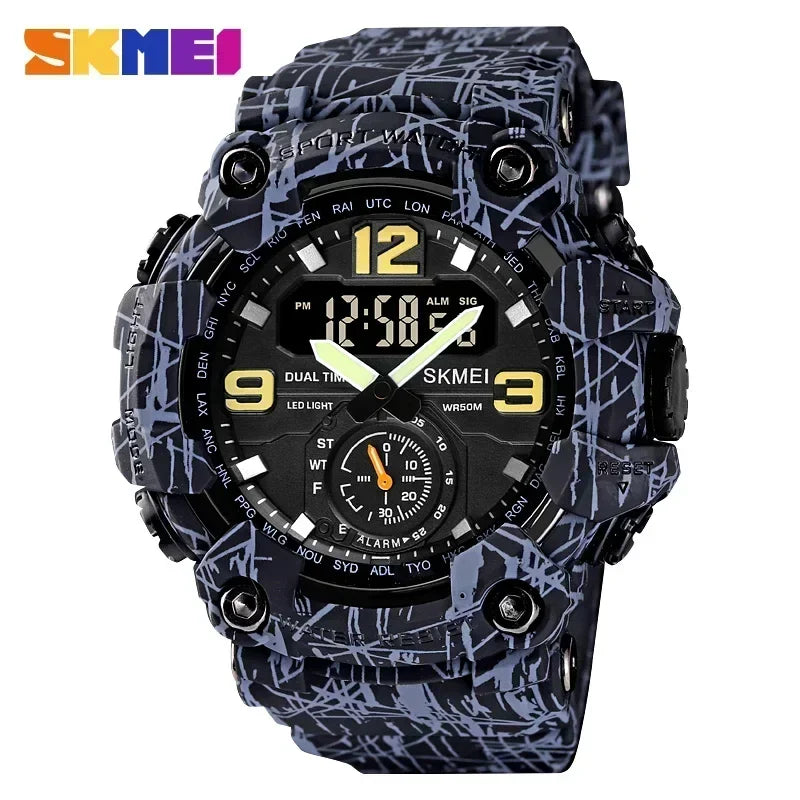 Skmei 1637 Waterproof Sport Wristwatch with Dual Movement - Smarsty