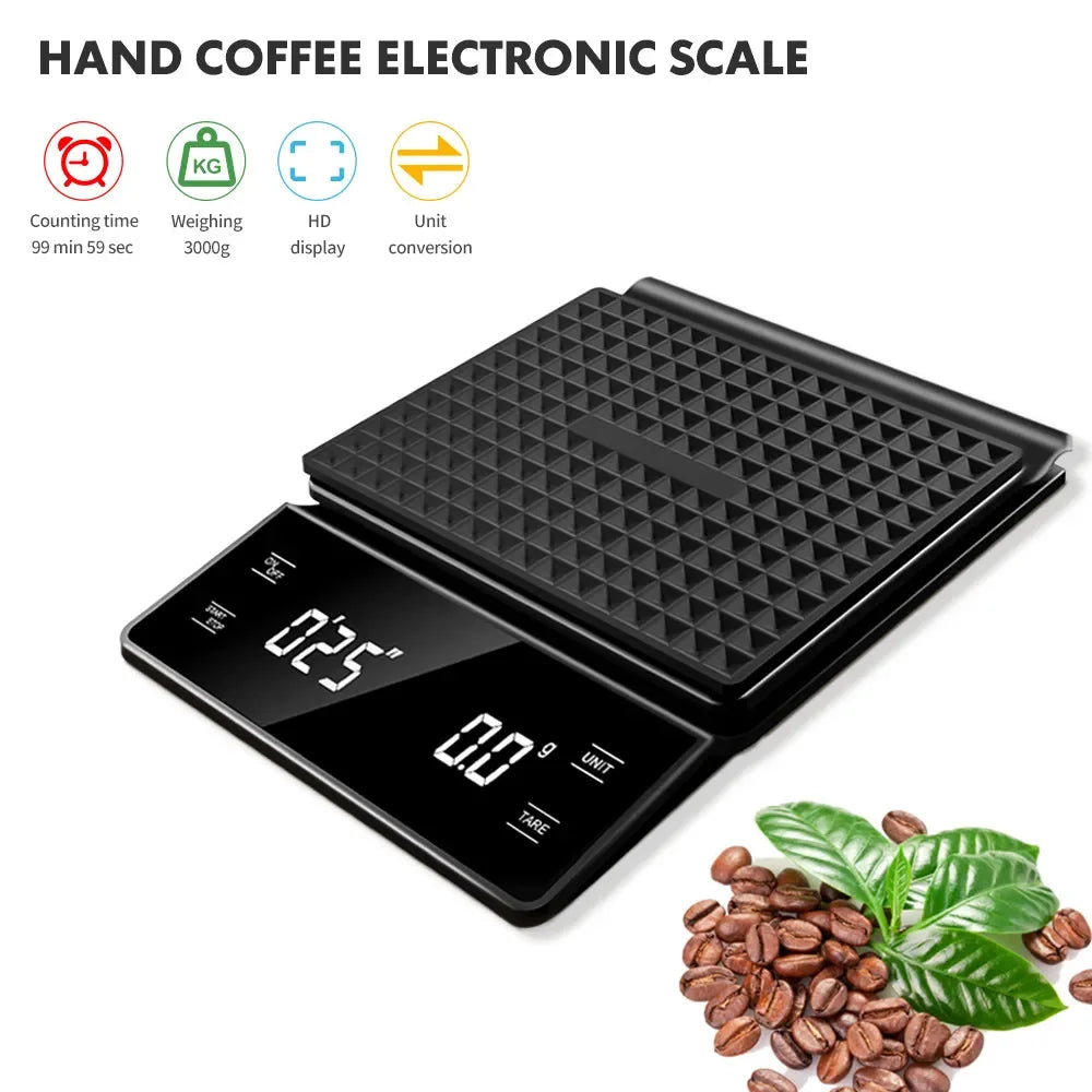 Digital Coffee Scale with Timer and LCD Display - Smarsty