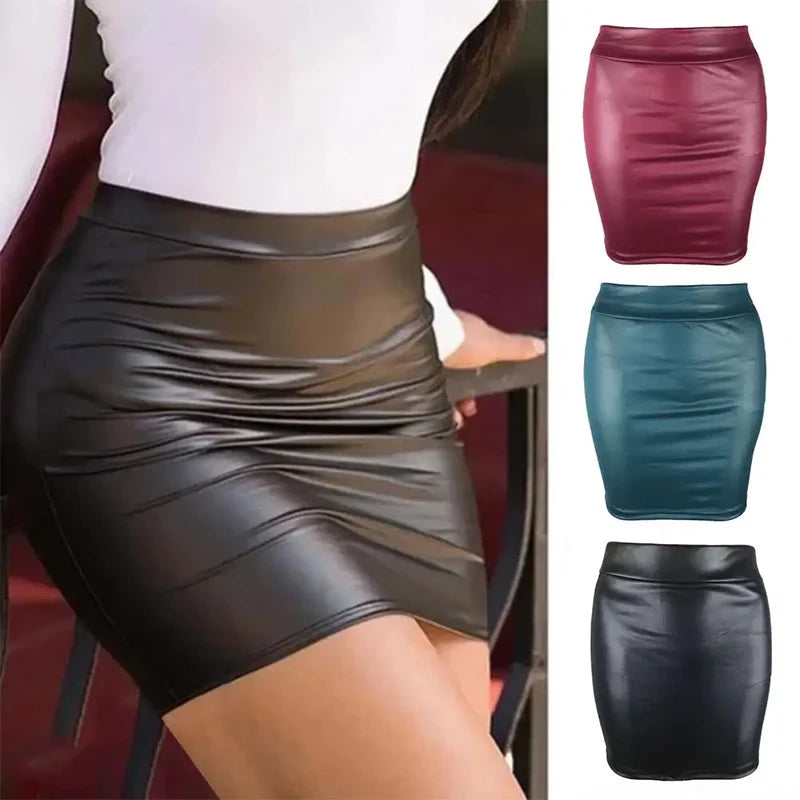 Women Summer Mini Skirts High-waist Slim Fittness Hip Pencil Skirts Vintage Bodycon Skirt Sexy Clubwear Ladies Office Clothing - Smarsty