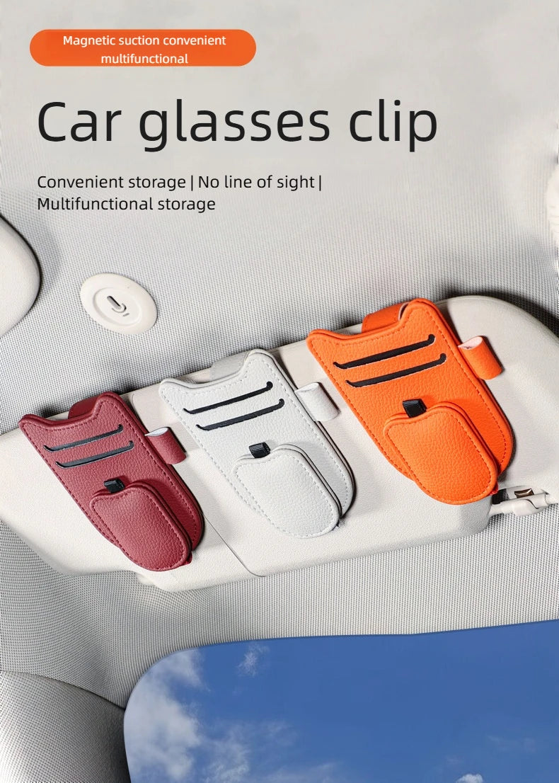 Magnetic Car Sunglasses Holder Sun Visor Clip for Glasses - Smarsty