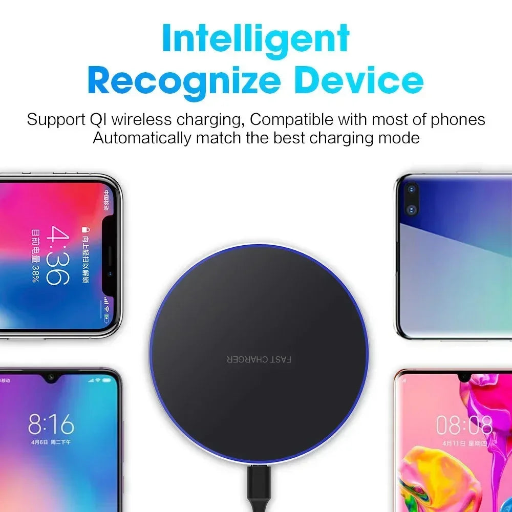 300W Wireless Charger For iPhone 16 15 14 13 Pro Max Induction Fast Charging Pad Dock Station For Samsung S23 S22 Xiaomi Huawei