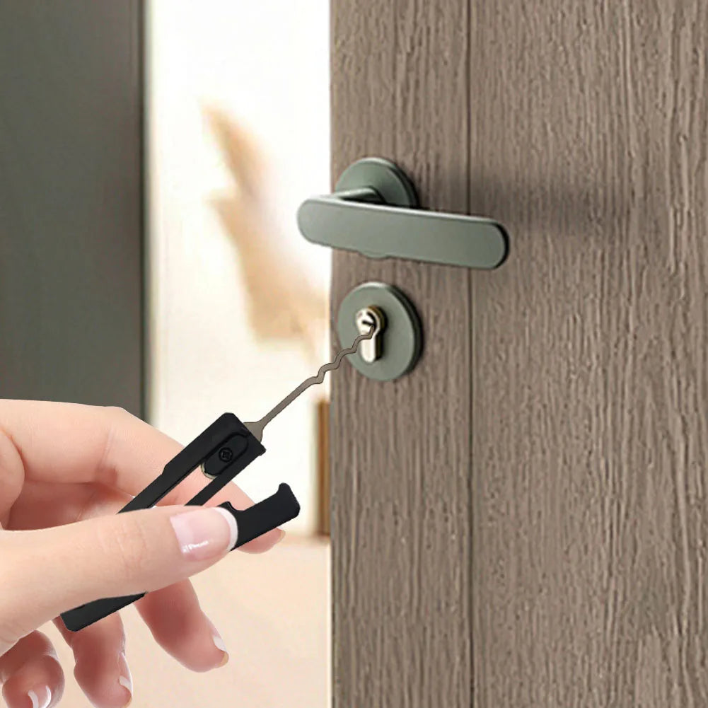 Compact Lock Picking Set Multi-Function Versatile Door Open Keys Automotive Opening Pick Hook for Outdoor Explorers