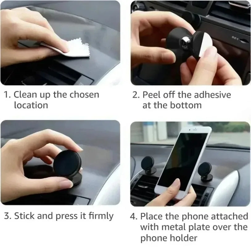 360 Degree Rotation Magnetic Car Phone Holder for iPhone - Smarsty