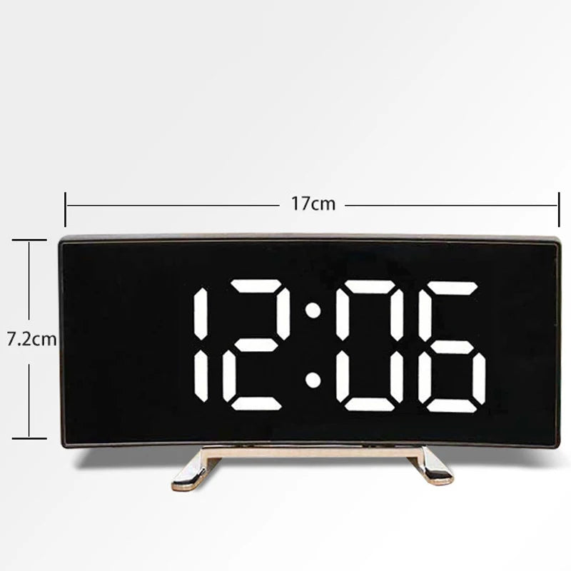 Large Screen LED Mirror Alarm Clock for Students - Smarsty
