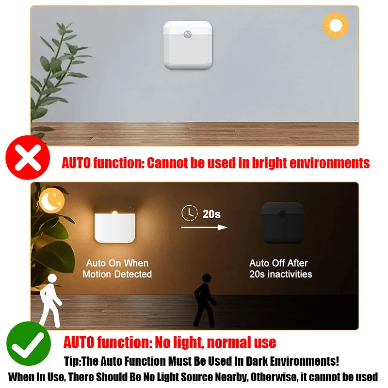 LED Wireless Motion Sensor Night Light for Easy Navigation - Smarsty