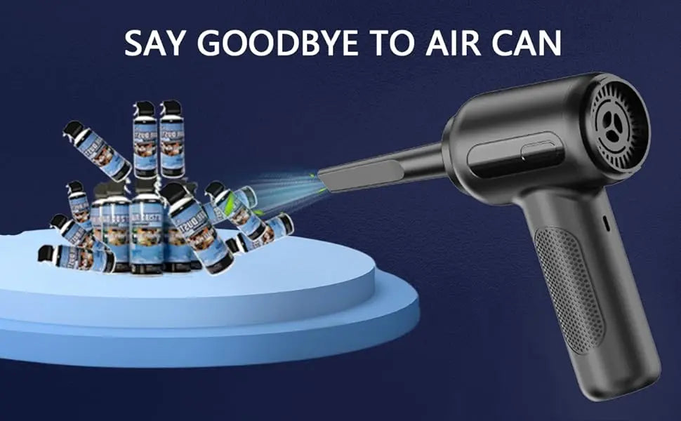 Air Duster - High-Power Suction, 6000mAh Dual-Purpose, Mini Handheld, Multi-Functional, One-Click Dusting, with Crevice Tool, Du
