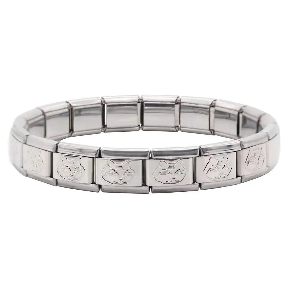 Italian Charm Stainless Steel Elastic Link Bracelet - Smarsty