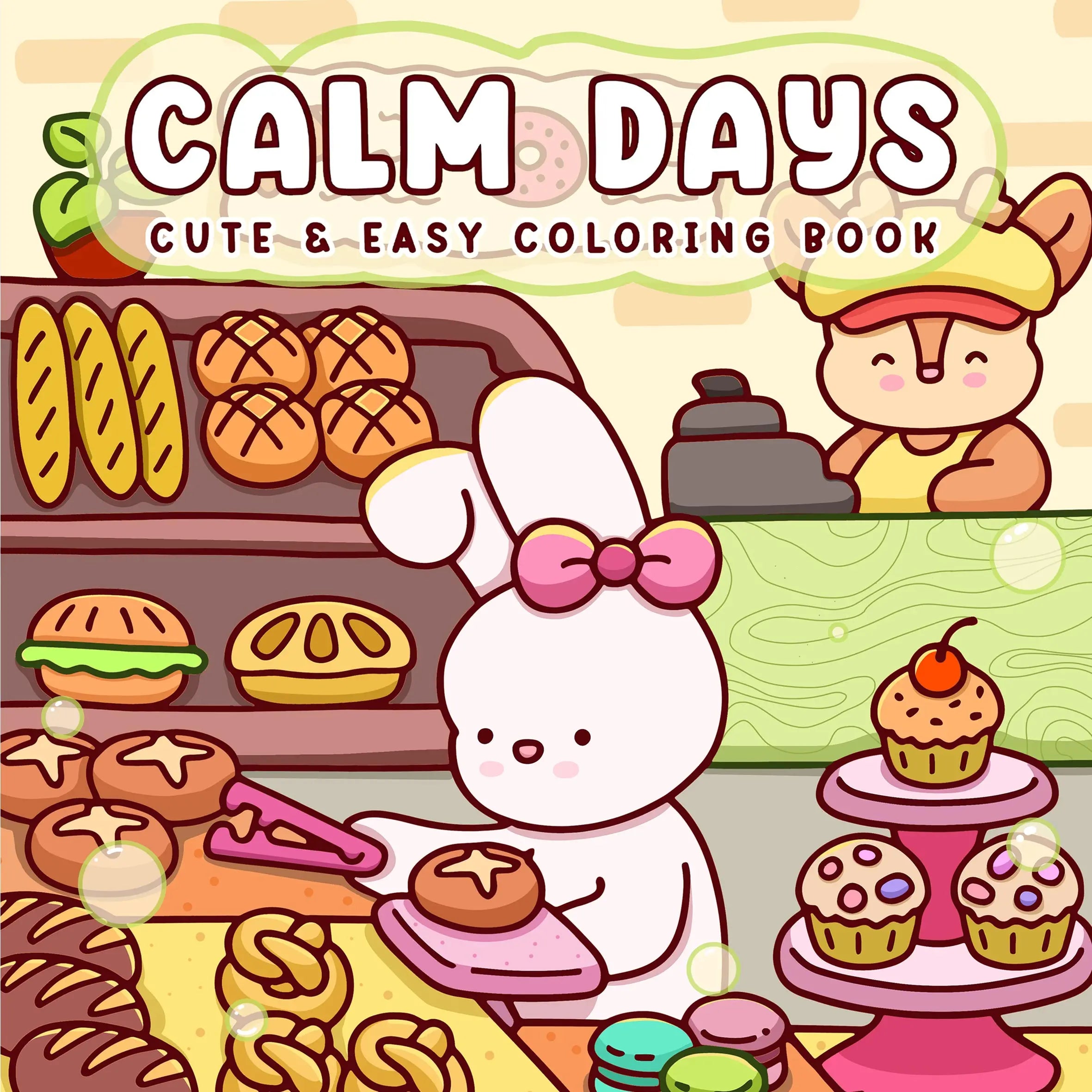 CALM DAYS Bold-easy Patterns Coloring Book for Adults Cute Drawing Book Perfect Gift for Party and Birthday - Smarsty