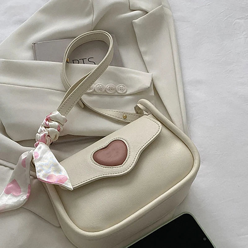 Women Slant Crossbody Saddle Bag Retro Love Pattern - Smarsty