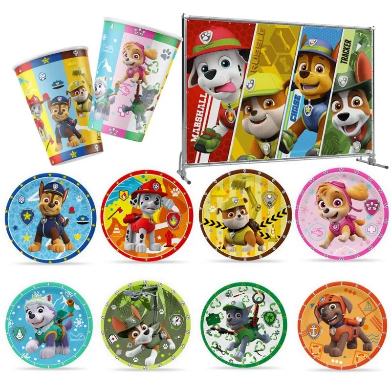 Paw Patrol Birthday Tableware Set for Fun Celebrations - Smarsty