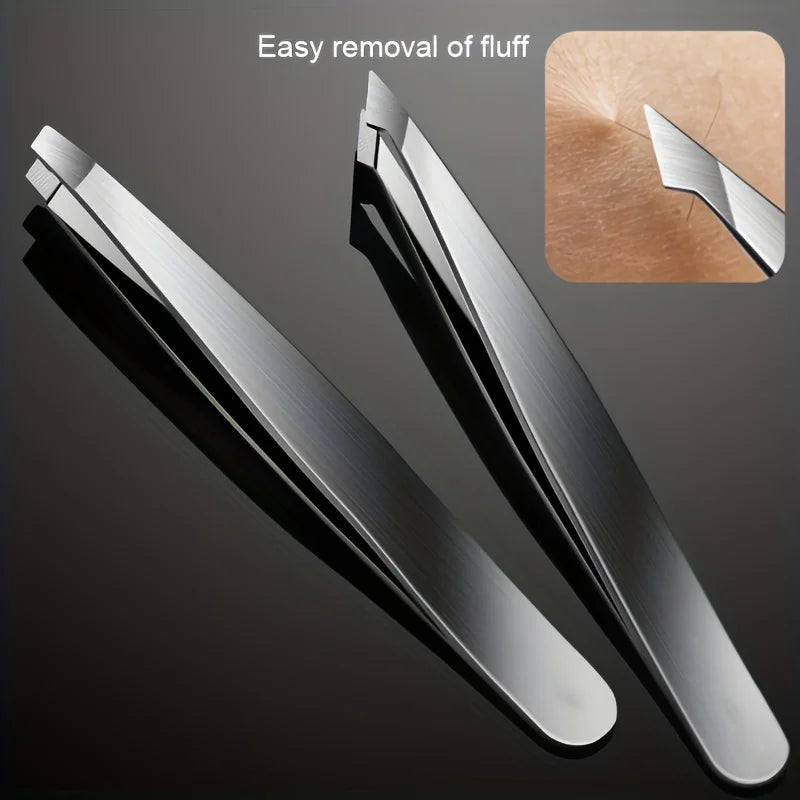 Ouriner Stainless Steel Eyebrow Tweezers Set for Precision Hair Removal - Smarsty