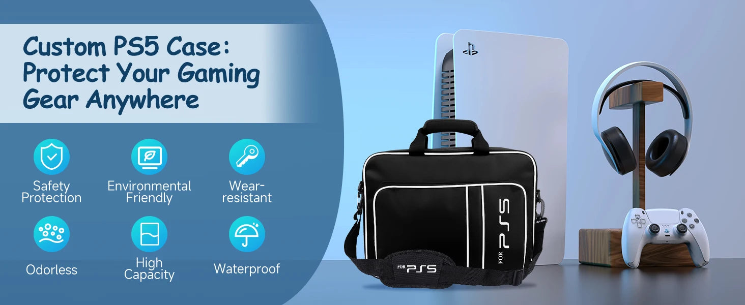 PS5 Travel Case with Efficient Storage and Protection - Smarsty