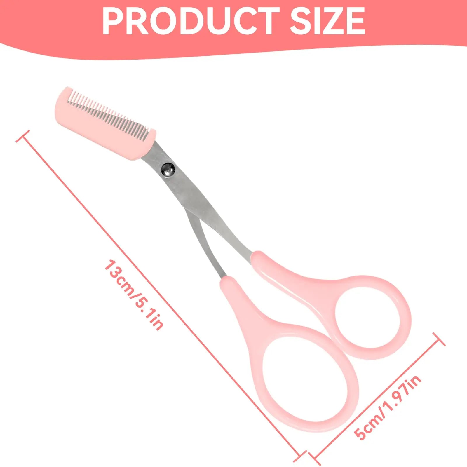 Stainless Steel Eyebrow Trimmer Scissors for Precise Shaping - Smarsty