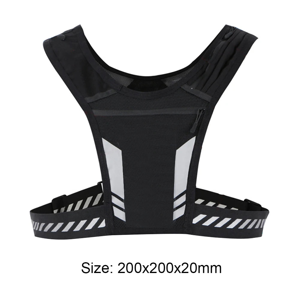 Reflective Running Backpack Mesh Breathable Hydration Backpack Lightweight Elastic Women Men Large Capacity for Jogging Fitness