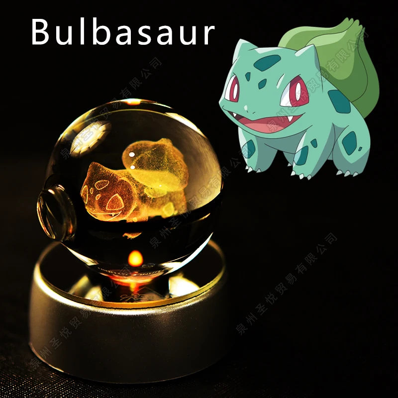 3D Pokemon Crystal Ball Night Light Lamp - Smarsty