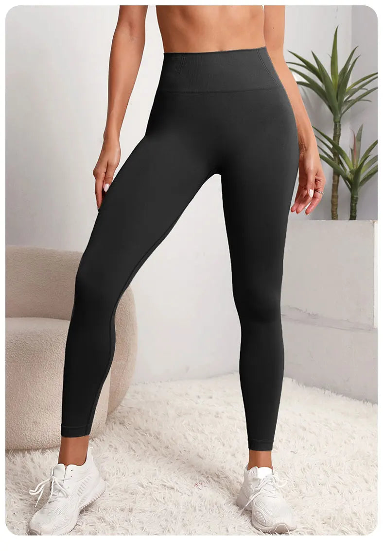 Women Seamless Hip Lifting Women Seamless Sports Leggings High Waist Fitness Leggings Push Up Yoga Leggings Gym Clothing Sports - Smarsty