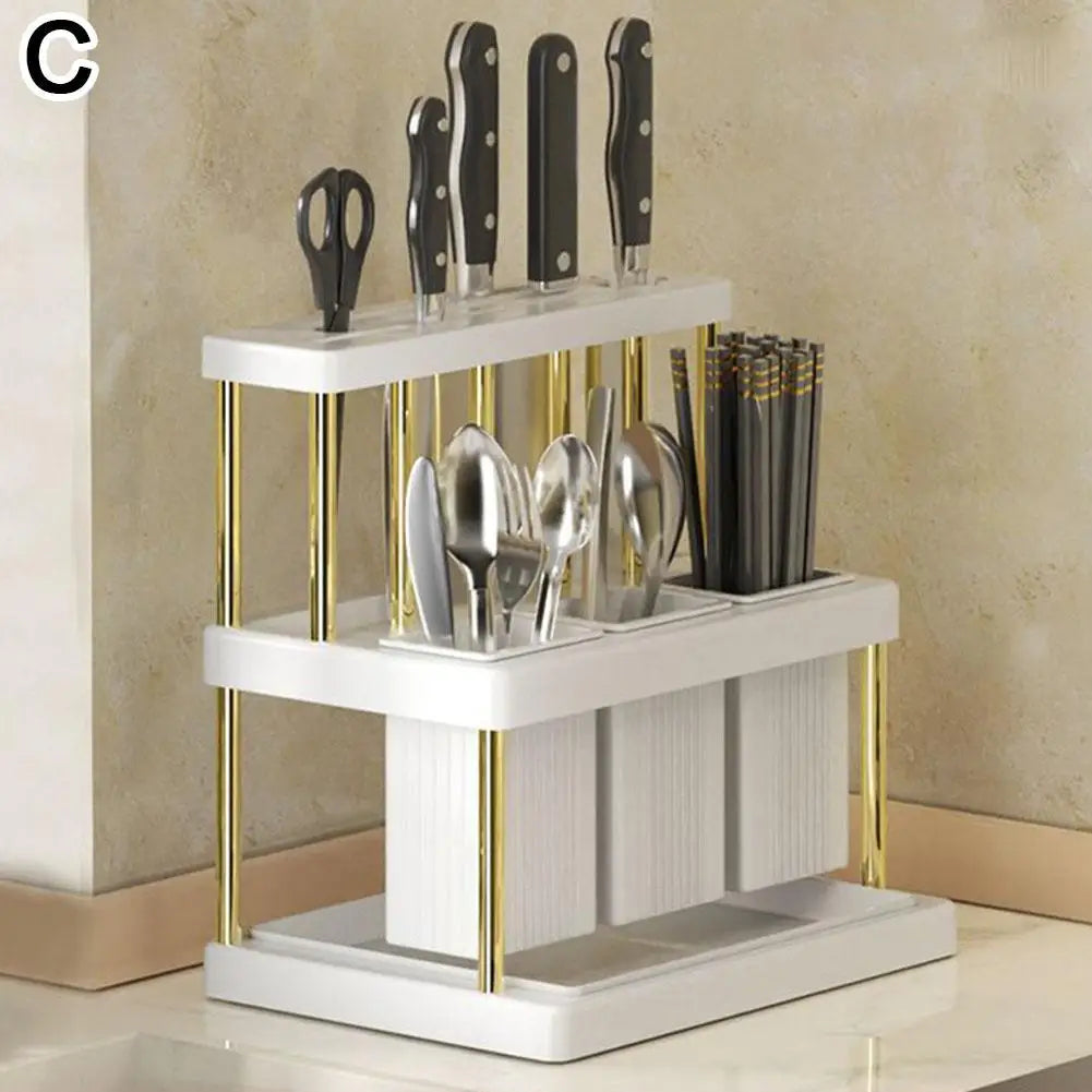 High-End Brand New Kitchen Cutlery Holder Spoon Fork Chopstick Storage Rack Utensils Organizer Kitchen Counter Top Box Rack by Smarsty