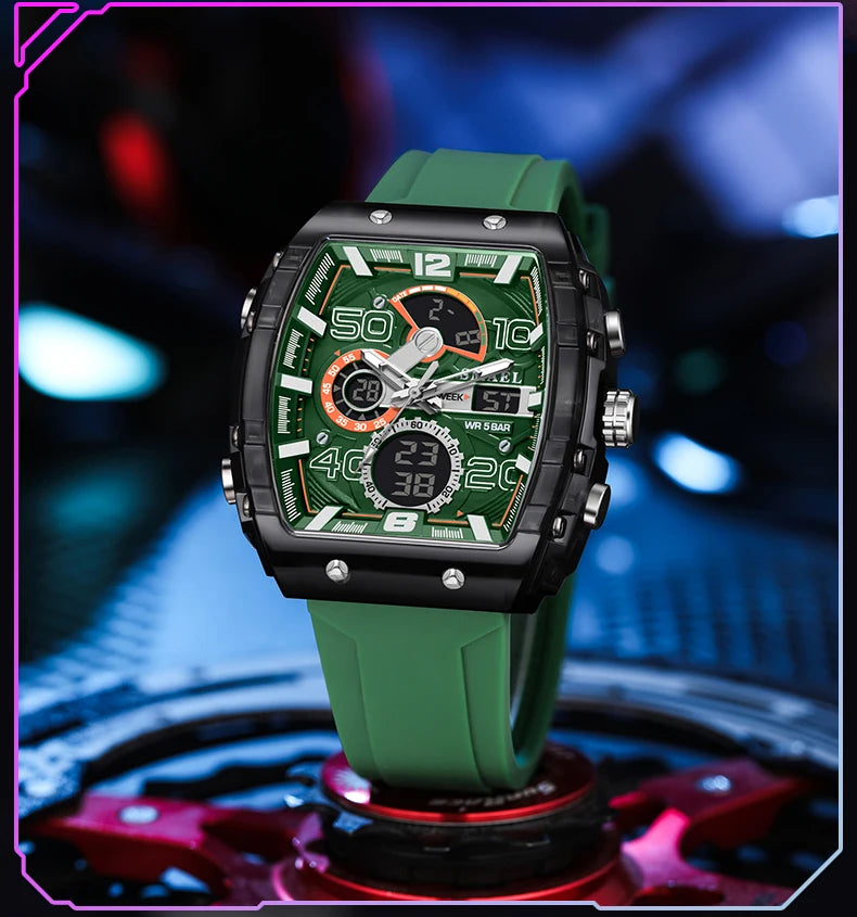SMAEL 8109 Waterproof Luminous Dual Display Watch - Smarsty