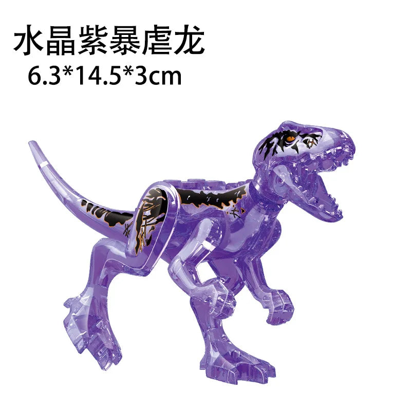 Jurassic World 3 Brutal Raptor Building Blocks Dinosaur Bricks Tyrannosaurus Indominus I-Rex Assemble Toy For Children by Smarsty
