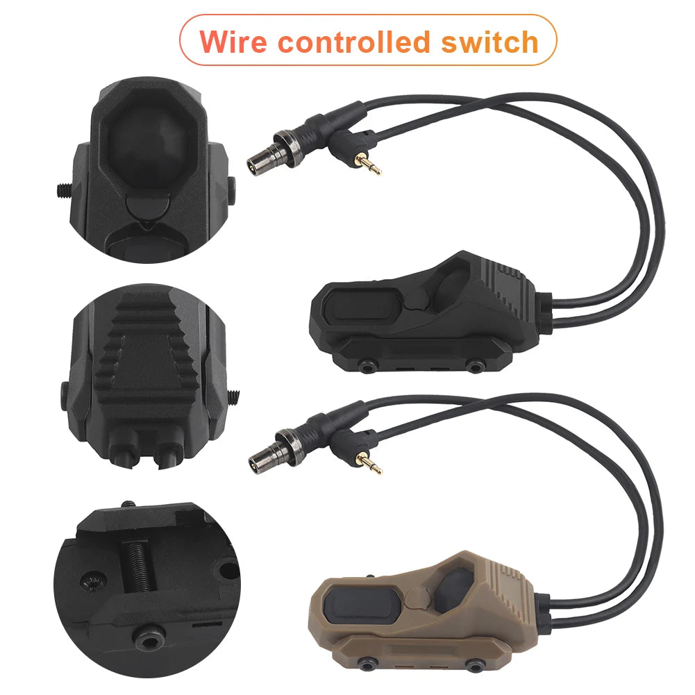 AXON PEQ Laser Pushbutton Dual Button Remote Activation Pressure Switch for SF Flashlight Laser Pointer Comb