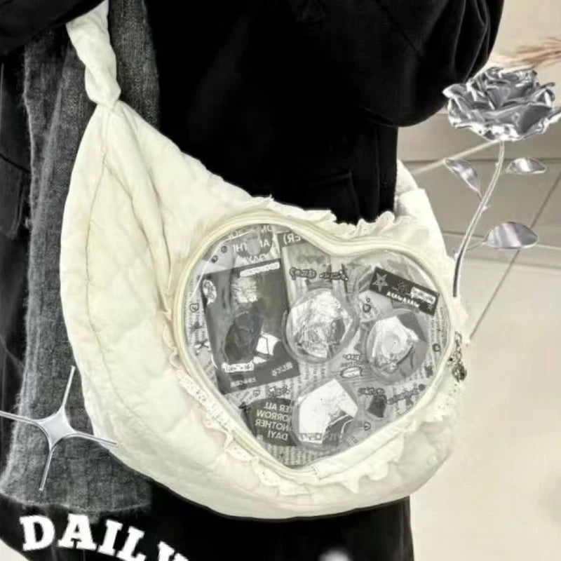 Pink Cute Womens Drawstring Shoulder Bag Lolita Style - Smarsty