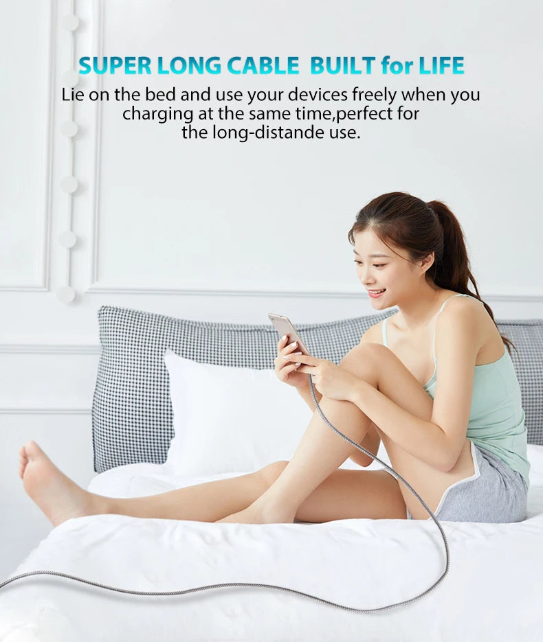 Type C to Type C PD 60W Fast Charging Cable Type C 3m 5m 8m 10m Extending Data Cable for iPhone 15 Pro Max Huawei Xiaomi Samsung - Smarsty