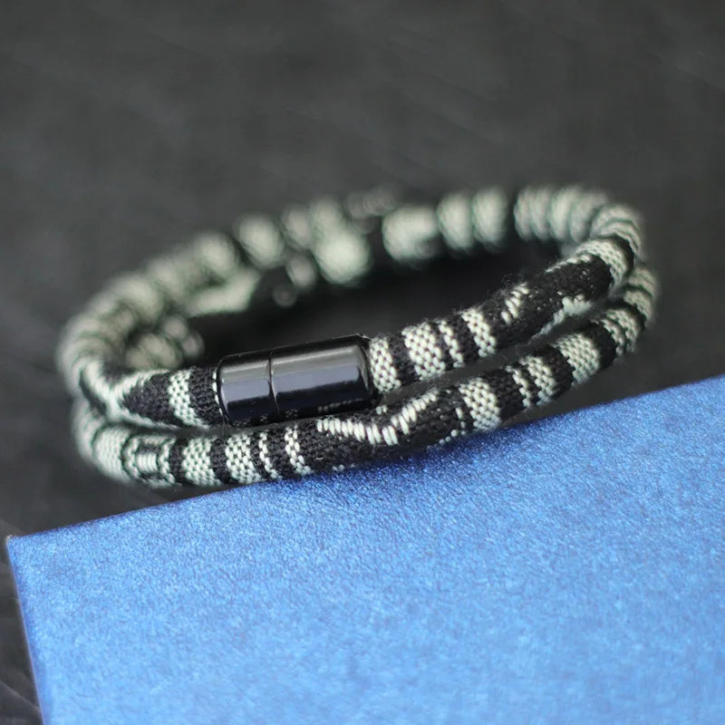 Men's Bohemia Rope Bracelet for Adventure and Survival - Smarsty