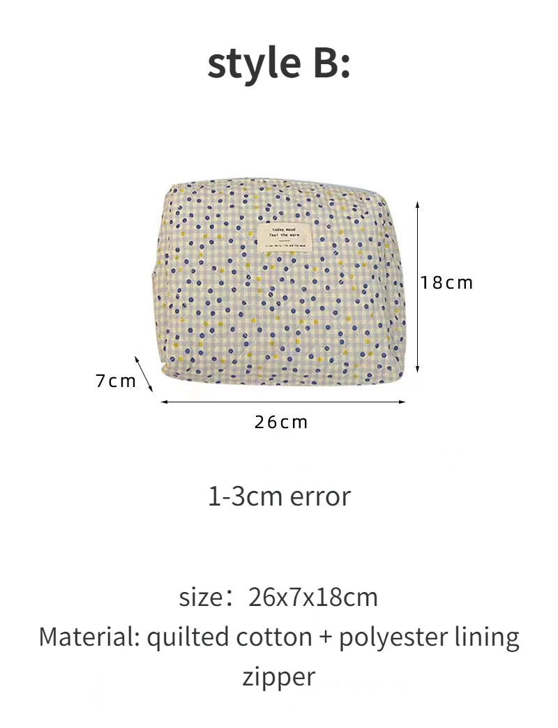 Large Capacity Women's Cosmetic Bags Cases Casual Ladies Small Storage Bag with Zipper Female Travel Clutch Bag Small Handbags - Smarsty