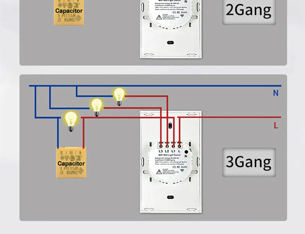 Tuya WiFi Smart Wall Switch with Voice Control - Smarsty