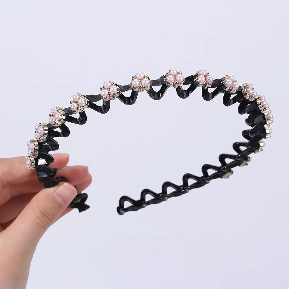 Non Slip Rhinestone Headbands With Secure Wave Grip - Smarsty