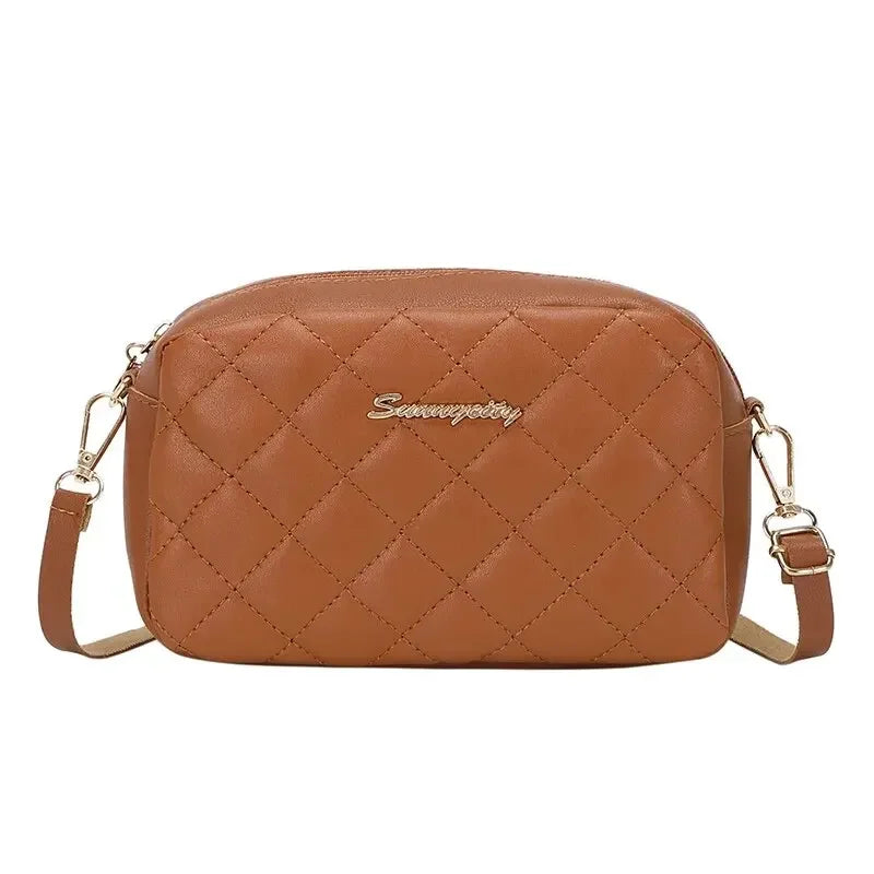 Embroidered Camera Bag Crossbody For Women Checkered - Smarsty