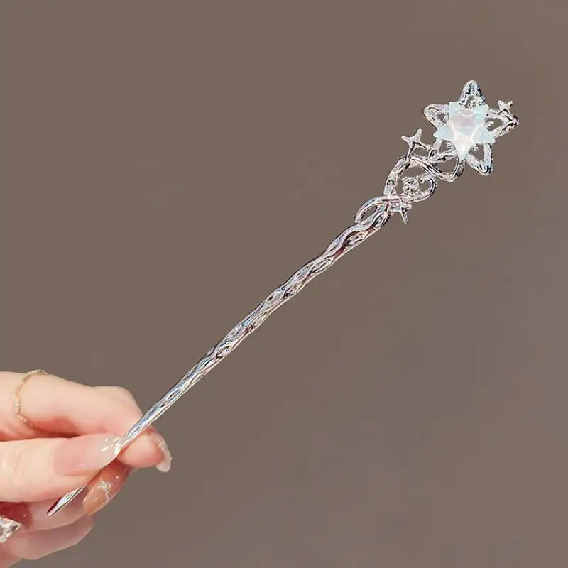 Romantic Moonstone Star Hair Stick for Trendy Girls - Smarsty