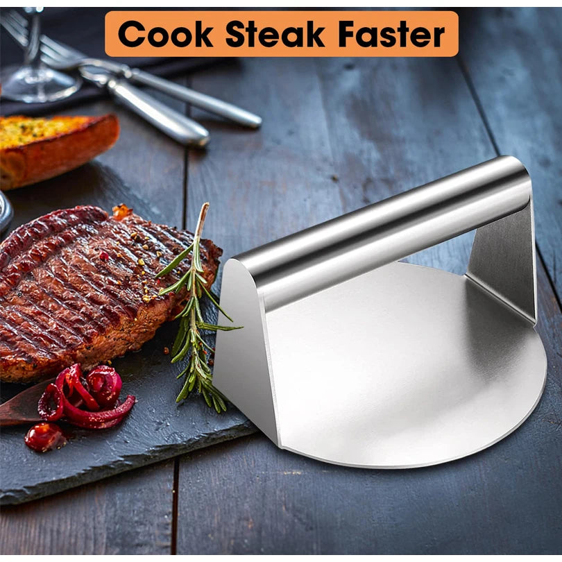 Stainless Steel Smash Burger Press Dropshipping Meat Masher Circular Meat Press Mold for Deli Meats Kitchen Accessories by Smarsty