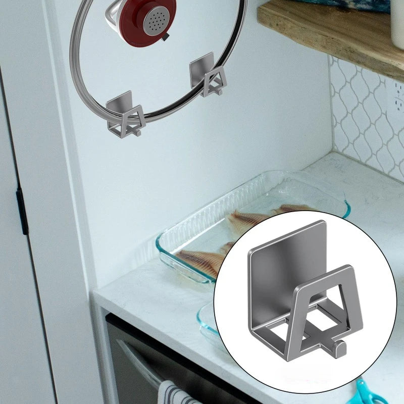 Kitchen Sponges Holder Carbon Steel Sink Sponges Drain Drying Rack Pot Cover Rack Self Adhesive Storage Holder Kitchen Organizer by Smarsty