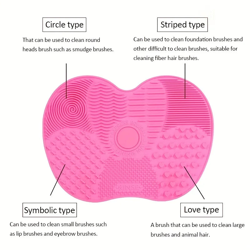 Silicone Apple Brush Cleaning Pad with Suction Cup - Smarsty
