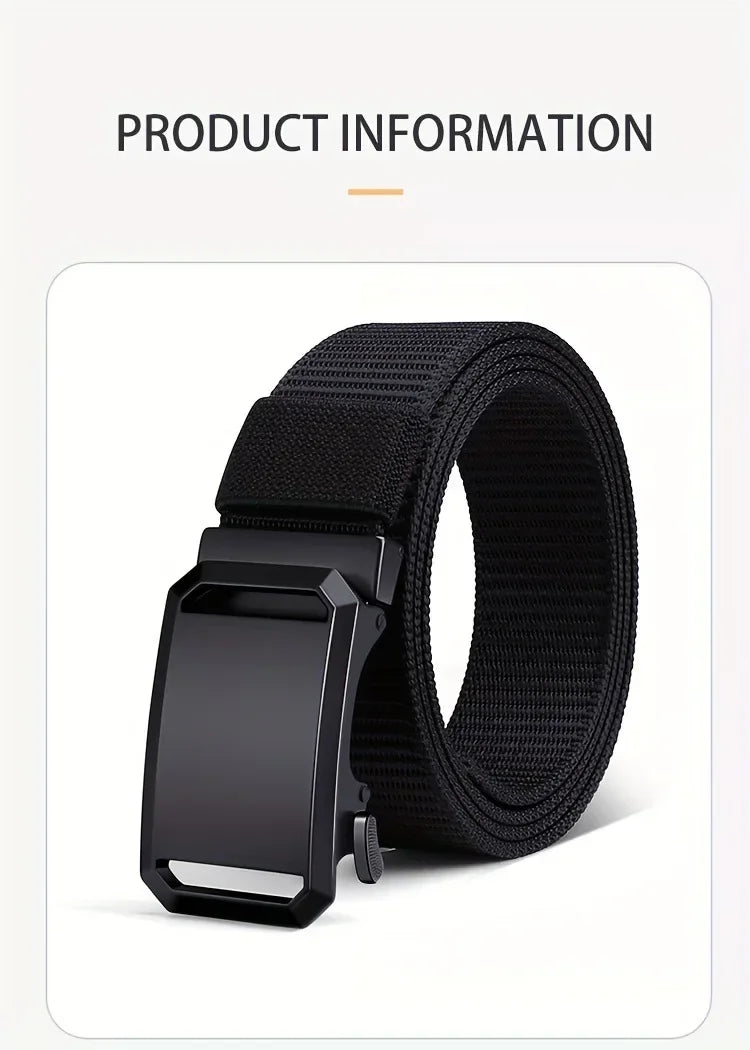 Canvas Tactical Belt For Men With Automatic Buckle - Smarsty