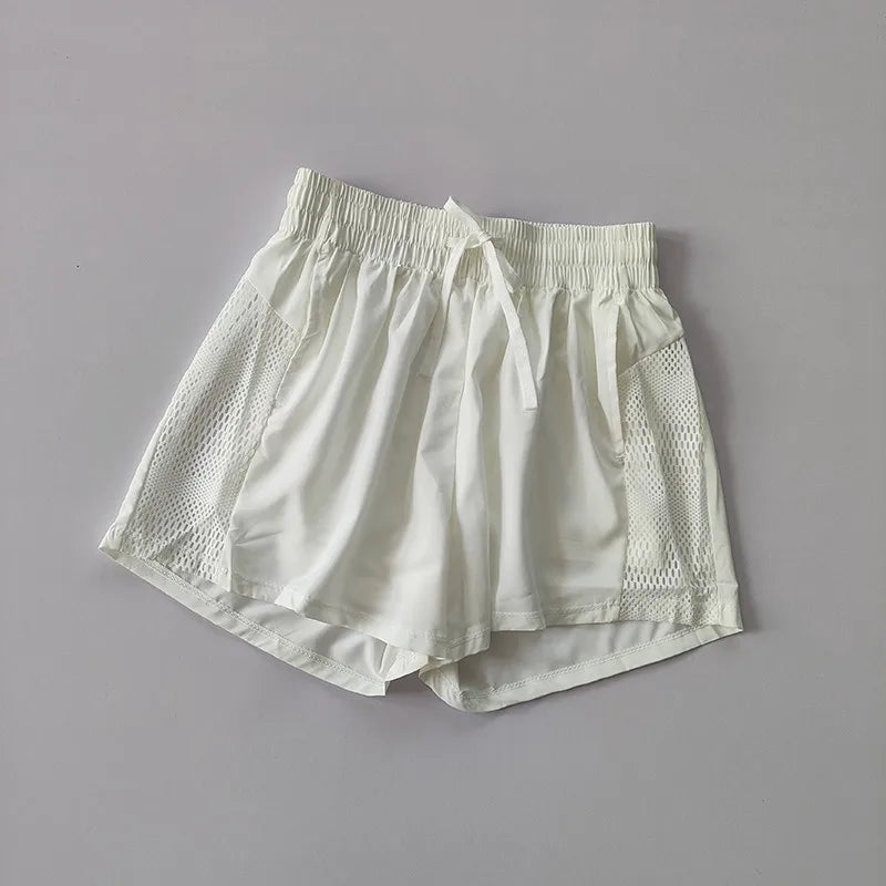 Women's Yoga Shorts High Waist Sport Fitness 2 in 1 Workout Shorts Running Pants Sports Shorts Casual Gym Quick Drying Shorts - Smarsty
