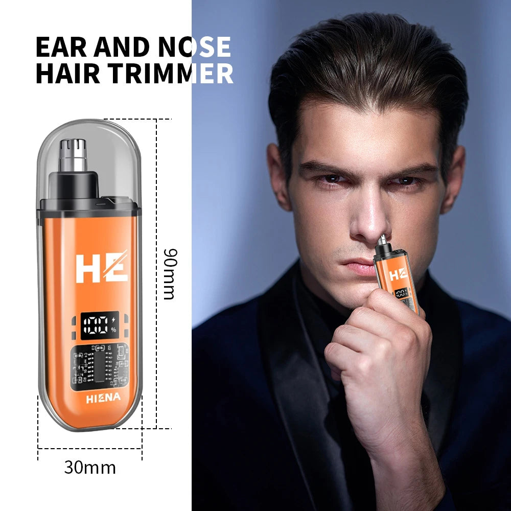 Nose Clippers Facial Hair Trimmer Digital Display Rechargeable Nose Trimmer Gift for Boyfriend Father Birthday