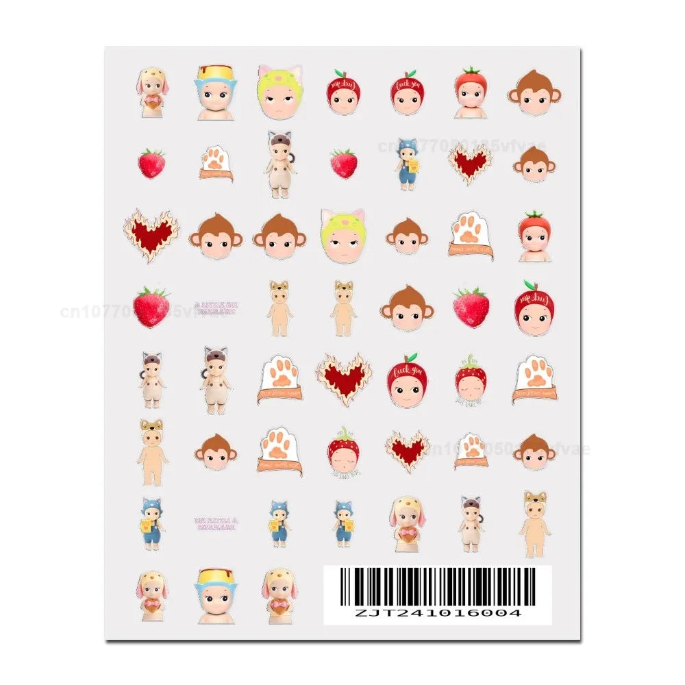 3D Kawaii Cartoon Nail Art Stickers for Manicure - Smarsty