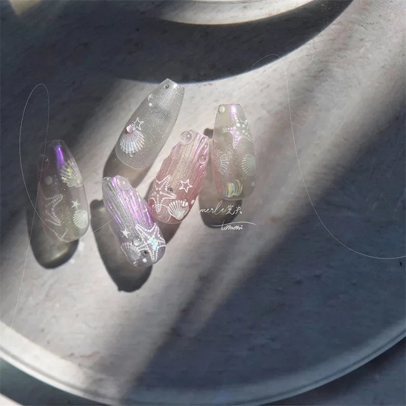 Summer Beach Nail Art Stickers with Ocean Designs - Smarsty