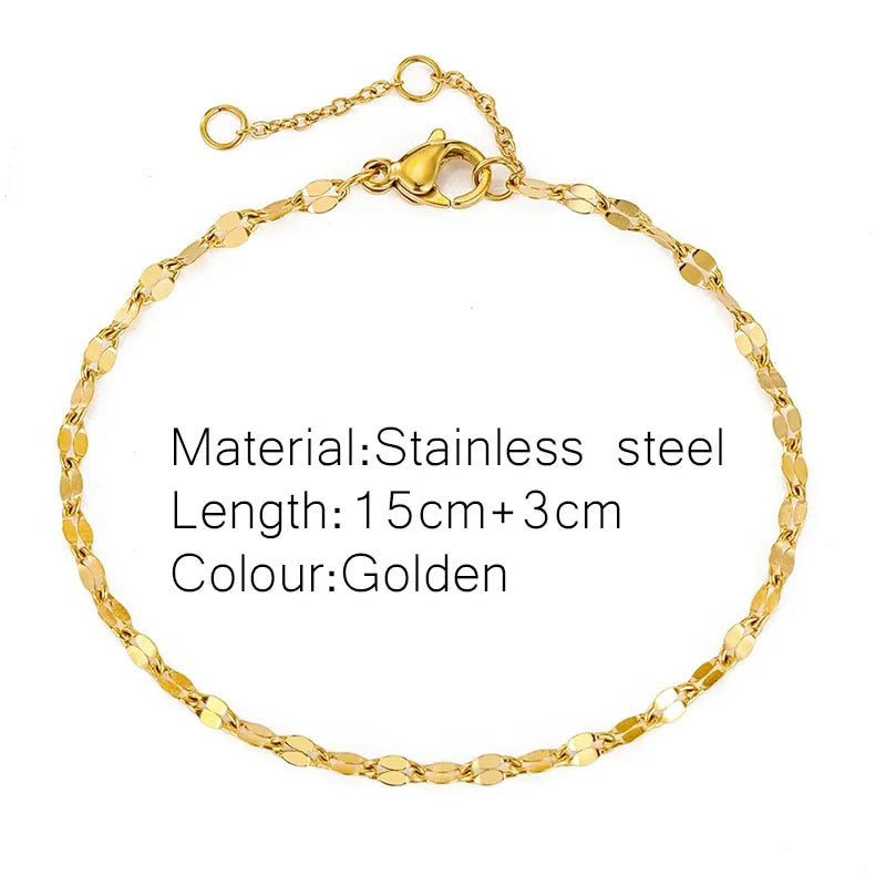 Gold Stainless Steel Twist Chain Bracelet for Women - Smarsty