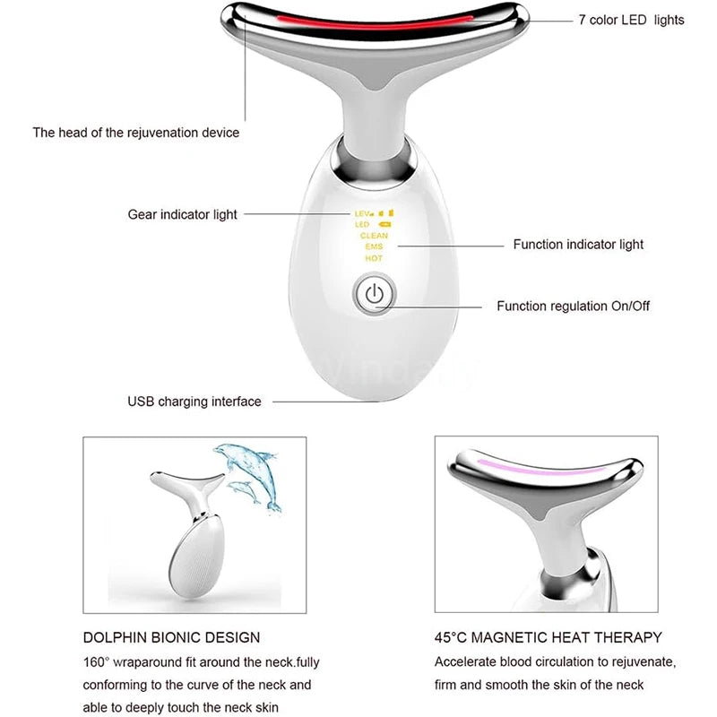 7 Colors Anti Wrinkle Facial Massager for Skin Tightening - Smarsty