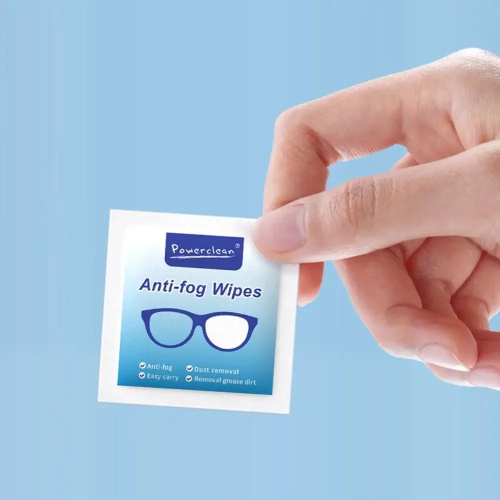 100Pcs/Box Glasses Cleaner Wet Wipe Disposable Anti Fog Misting Dust Remover Cleaning Lens Wipes Sunglasses Phone Screen - Smarsty