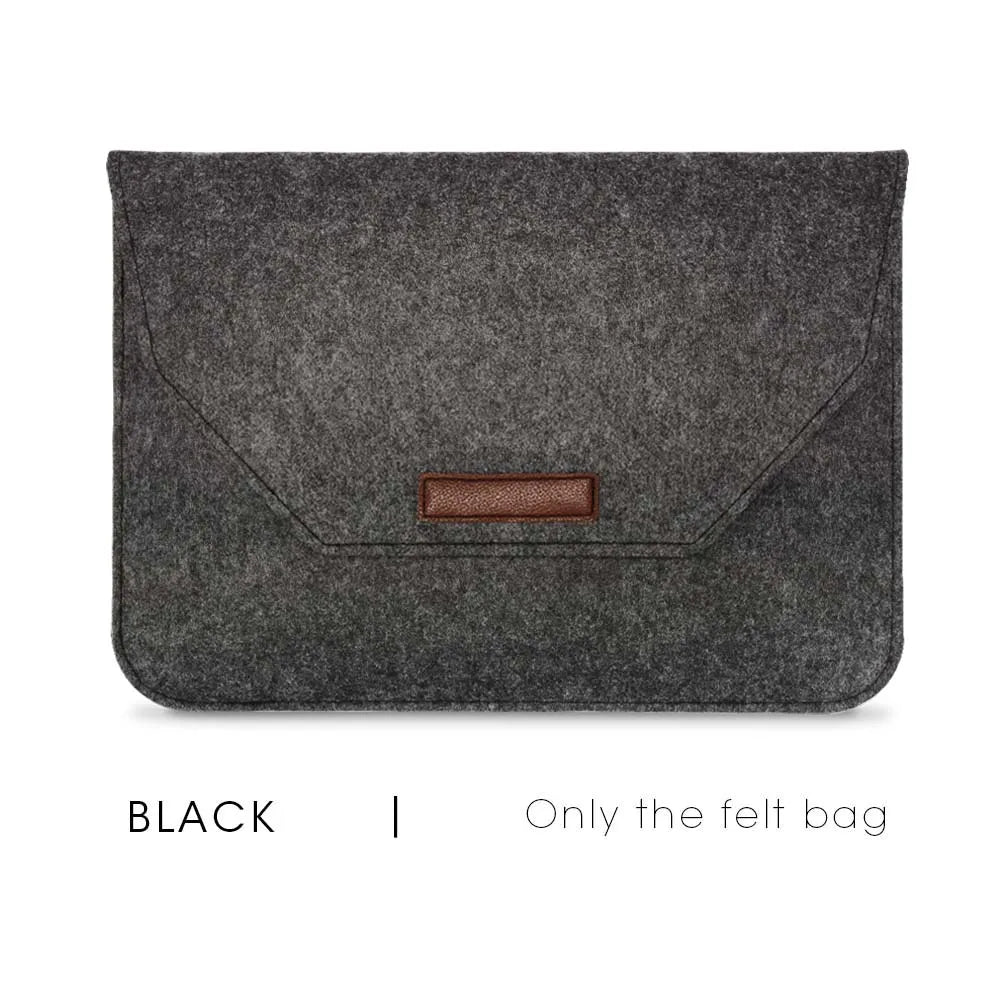 Wool Felt Laptop Sleeve 11 To 15.6 Inch With Mousepad