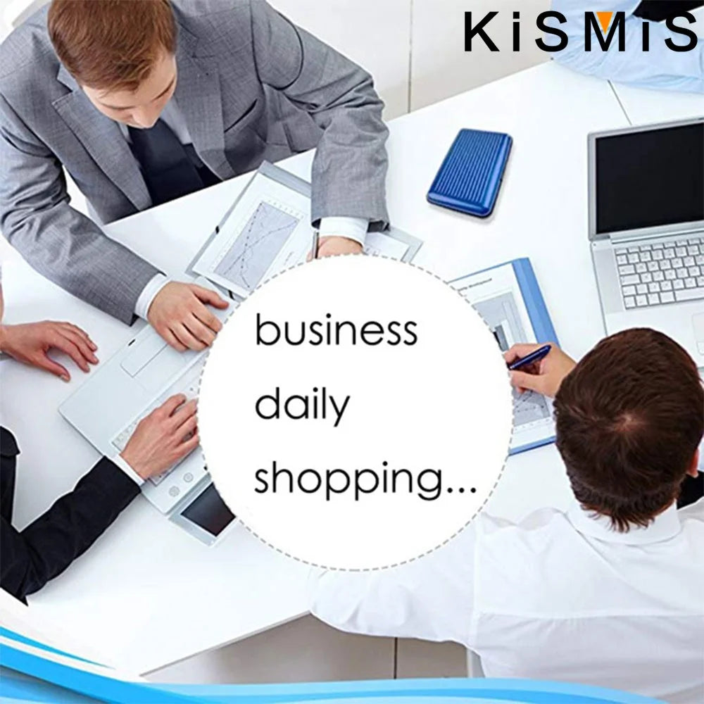 KISMIS RFID Metal Wallet and Business ID Credit Card Women Men Business ID Credit Card,Protector Wallet Card Holder Package Box