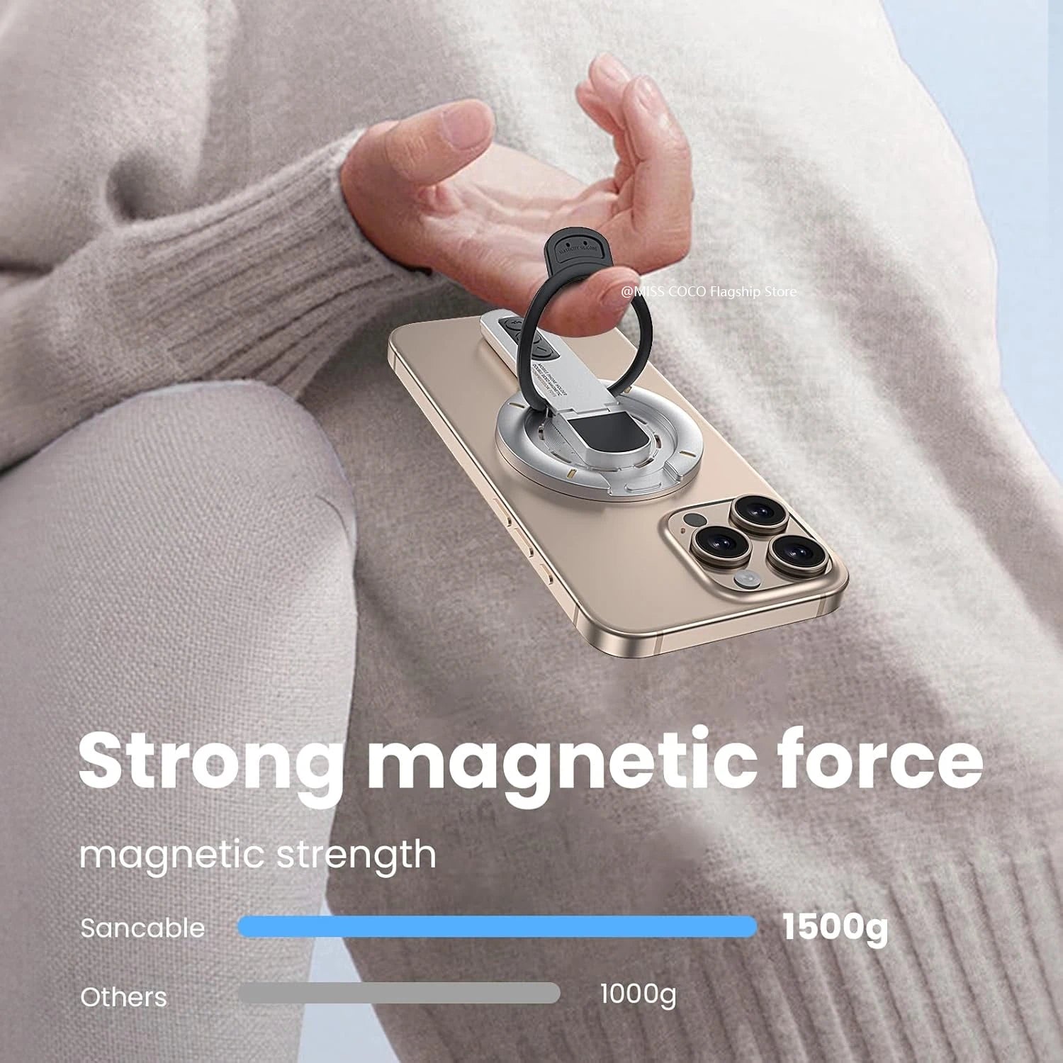 MagSafe Phone Grip Two Sided Magnetic Stand For IPhone - Smarsty