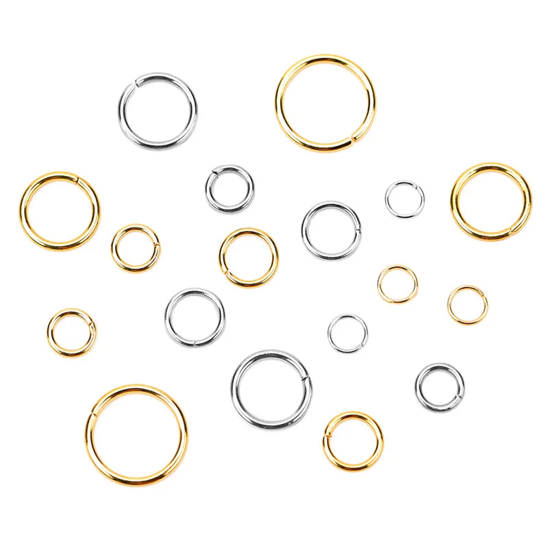 Stainless Steel PVD Open Jump Rings 100pc Mixed Sizes - Smarsty